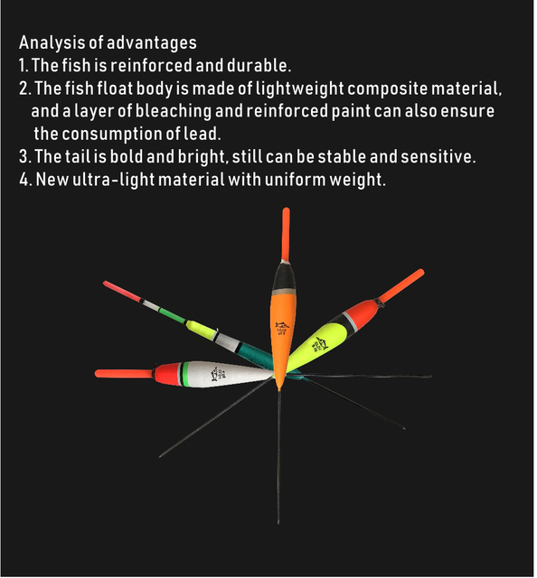 Pływaki wędkarskie OLOEY, 10 sztuk, 19cm, pionowe, do fly fishing, Pesca - Wianko - 12