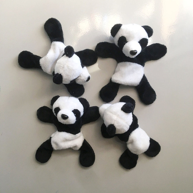 Miękki pluszowy magnes Panda na lodówkę - prezent pamiątka rzemiosła (9cm x 9cm) - Wianko - 4