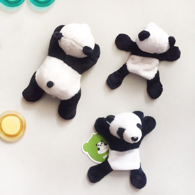 Miękki pluszowy magnes Panda na lodówkę - prezent pamiątka rzemiosła (9cm x 9cm) - Wianko - 3