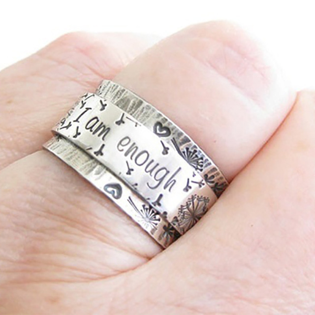 Popularny pierścień z literą dmuchawiec - biżuteria ręczna w Europie i Ameryce - Wianko - 5