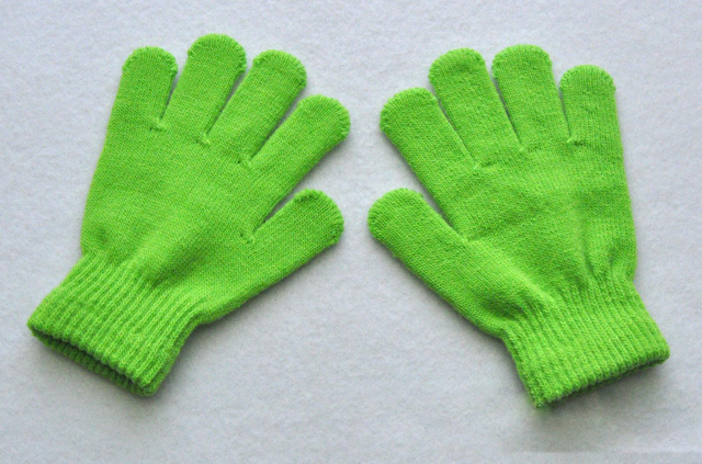 Rękawiczki zimowe dla dzieci w jednym kolorze, unisex, 5-11 lat - Wianko - 5