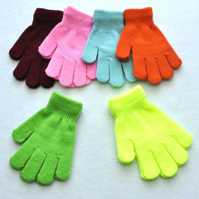 Rękawiczki zimowe dla dzieci w jednym kolorze, unisex, 5-11 lat - Wianko - 17