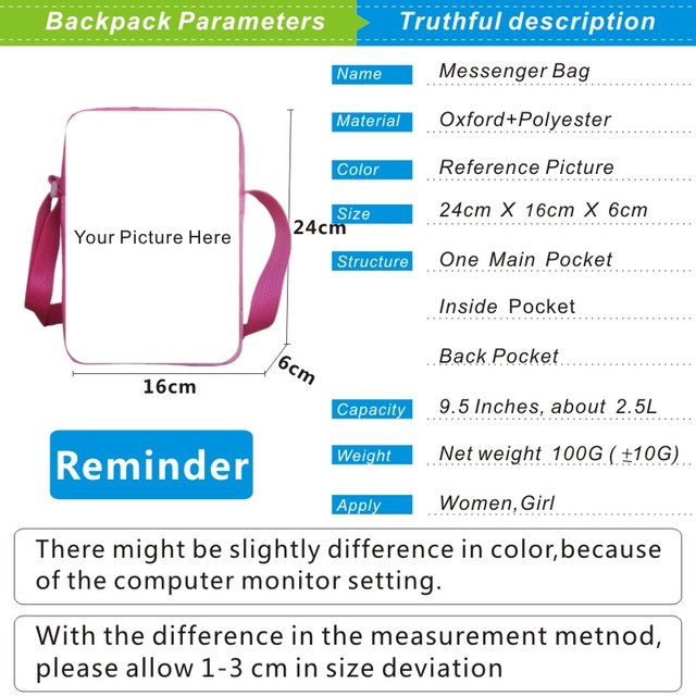 [Wysokiej jakości] Plecak Anime 3D Print z kolorowym tęczowym wzorem Bubble dla nastolatek z laptopem (różowy) - Wianko - 16
