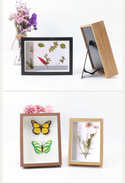 Suszony kwiat w 3D ramce do zdjęć - dekoracja pustej ramki w stylu nowoczesnym i prostym - Wianko - 5