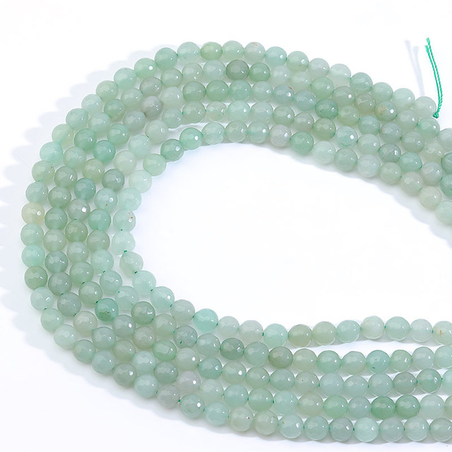Aventurine Jades - paciorki do biżuterii, 15-calowy zestaw 8/10mm, okrągłe luźne kamienie, hurtownia naturalnej zieleni - Wianko - 18