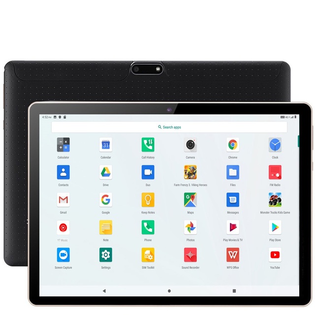 Tablet 10.1 Cal z systemem Android 9.0, czterordzeniowy procesor, Dual SIM, 3G, Google Play, WiFi, Bluetooth, 2GB RAM, 32GB ROM - Wianko - 3