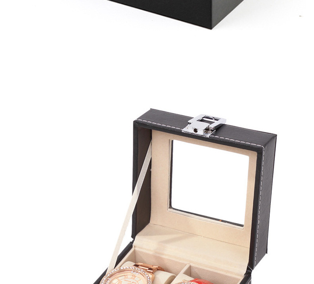 Eleganckie pudełko na zegarki podróżne z włókna węglowego PU Leather, 2/3 sloty - Wianko - 5