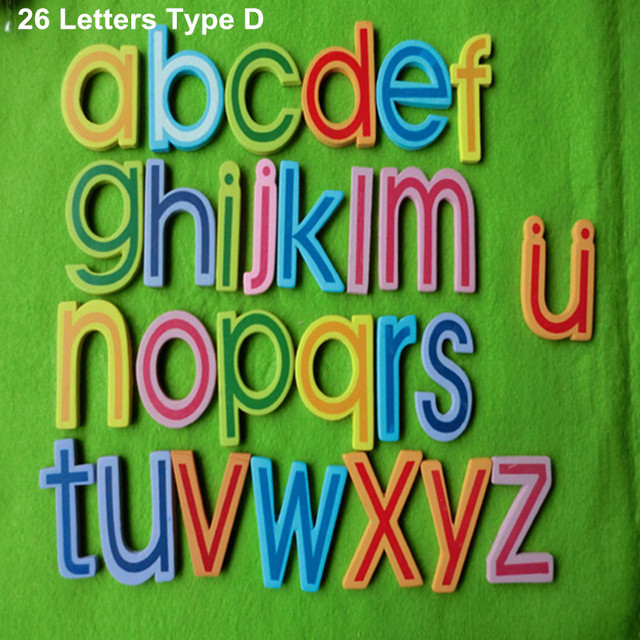 Drewniane litery A-Z i numery 0-9 w formie kolorowych magnesów na lodówkę do nauki alfabetu dla dzieci w motywie kreskówkowym - Wianko - 11