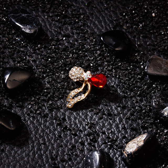 Broszka zimowa damska w stylu nowej mody - kryształowa serce z miniaturową kokardką kotem. Biżuteria idealna na imprezy, śluby i jako prezent dla kobiet - Wianko - 37