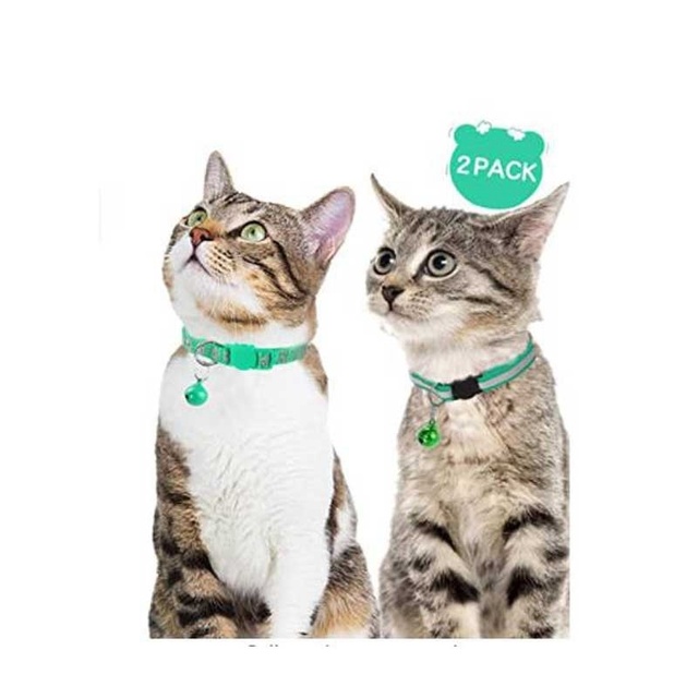 Kociak naszyjnik choker dla kotów - odblaskowe, świecące, z dzwonkiem, łatwe uwalnianie - Wianko - 12