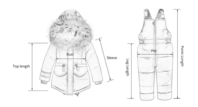 Zestaw odzieży zimowej dla dzieci - Kurtka z puchu kaczego + spodnie, IYEAL, rosyjskie dzieci, ciepłe garnitury, chłopcy dziewczyny, jakość premium - Wianko - 2