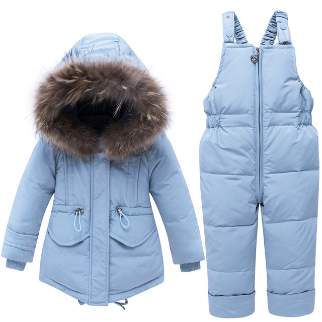 Zestaw odzieży zimowej dla dzieci - Kurtka z puchu kaczego + spodnie, IYEAL, rosyjskie dzieci, ciepłe garnitury, chłopcy dziewczyny, jakość premium - Wianko - 7