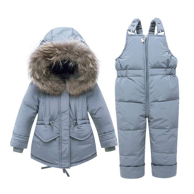 Zestaw odzieży zimowej dla dzieci - Kurtka z puchu kaczego + spodnie, IYEAL, rosyjskie dzieci, ciepłe garnitury, chłopcy dziewczyny, jakość premium - Wianko - 9