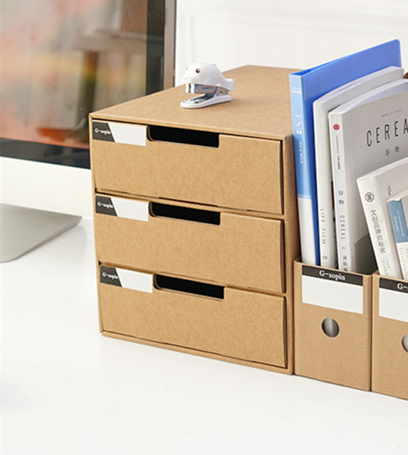 Szuflada biurkowa z 2/3/4 warstwami papieru do przechowywania plików w domowym biurze - Wianko - 3