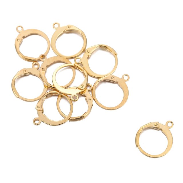 Złoty i srebrny zestaw 20szt. francuskich kolczyków z drutem ze stali nierdzewnej 316L do tworzenia biżuterii DIY - Wianko - 3