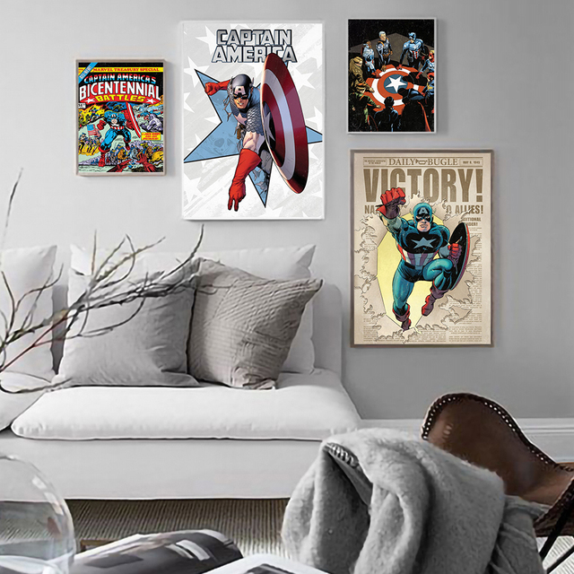 Obraz ścienny Avengers Super - komiks Marvel, superbohaterowie na płótnie, salonowa dekoracja wnętrza - Wianko - 6