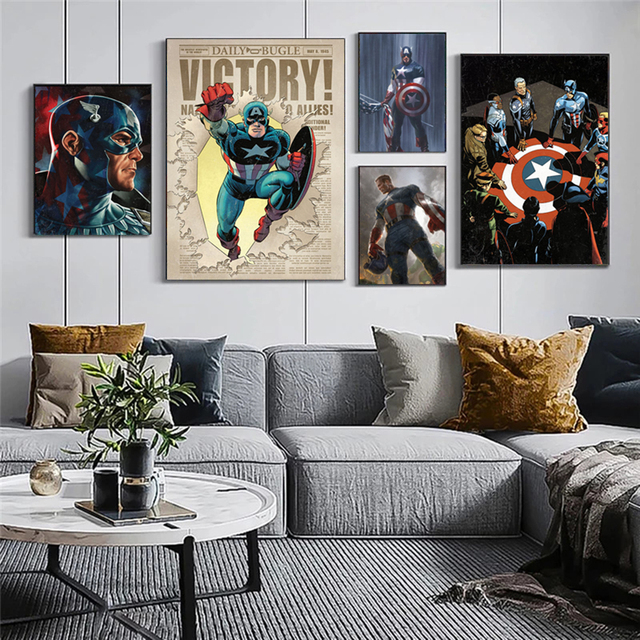 Obraz ścienny Avengers Super - komiks Marvel, superbohaterowie na płótnie, salonowa dekoracja wnętrza - Wianko - 5