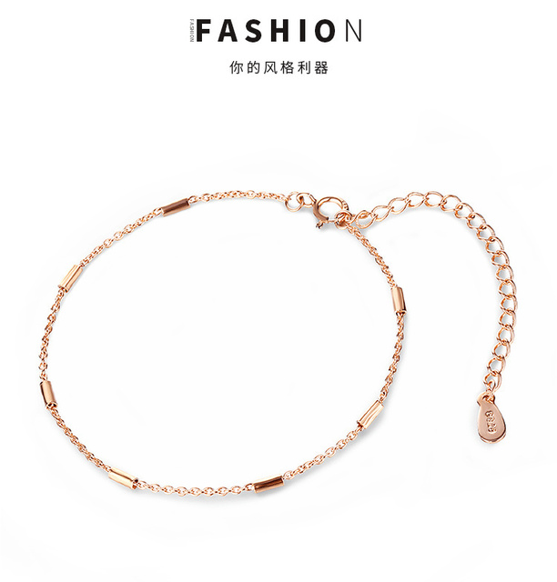 Luksusowa bransoletka łańcuszkowa dla kobiet z różowym złoceniem - najnowszy modny design, idealny prezent na rocznicę 2021 - Wianko - 4