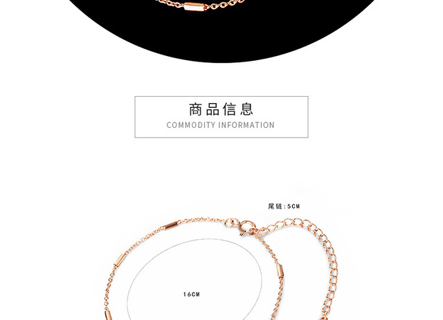 Luksusowa bransoletka łańcuszkowa dla kobiet z różowym złoceniem - najnowszy modny design, idealny prezent na rocznicę 2021 - Wianko - 6