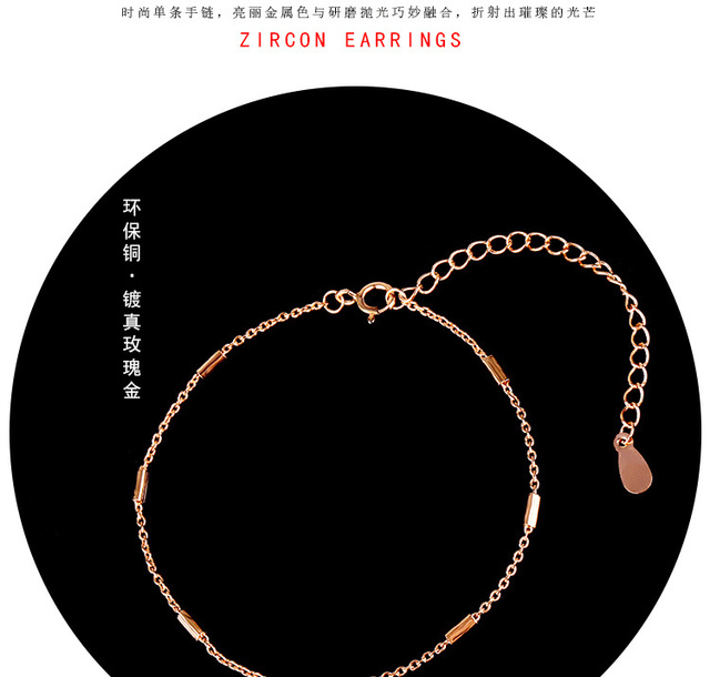 Luksusowa bransoletka łańcuszkowa dla kobiet z różowym złoceniem - najnowszy modny design, idealny prezent na rocznicę 2021 - Wianko - 5