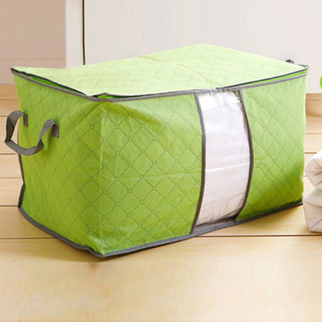 Wodoodporna torba do przechowywania pod łóżkiem, szafą, BOX'em - praktyczny organizer na kołdrę, ubrania i inne tkaniny w sypialni - Wianko - 5