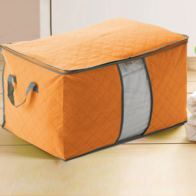 Wodoodporna torba do przechowywania pod łóżkiem, szafą, BOX'em - praktyczny organizer na kołdrę, ubrania i inne tkaniny w sypialni - Wianko - 7