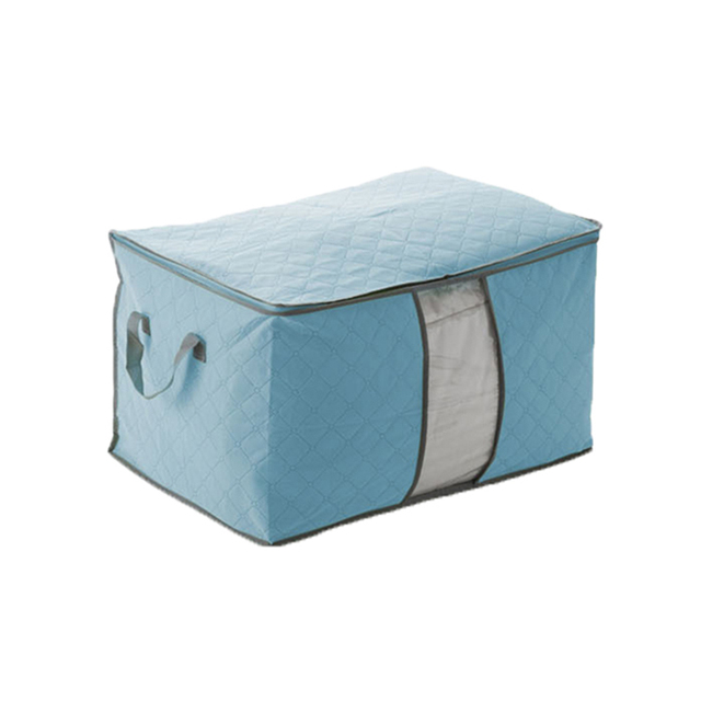 Wodoodporna torba do przechowywania pod łóżkiem, szafą, BOX'em - praktyczny organizer na kołdrę, ubrania i inne tkaniny w sypialni - Wianko - 10