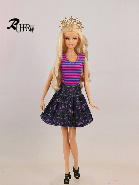 Sukienka dla lalek Barbie - modne ciuchy, doskonały prezent urodzinowy dla dzieci - Wianko - 23