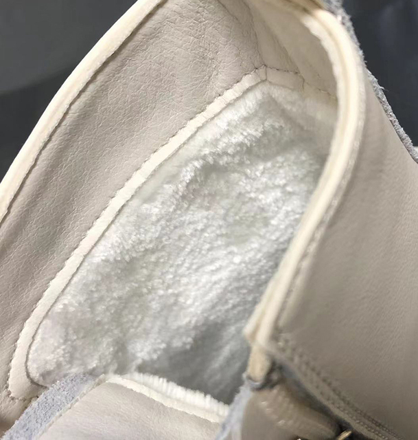 Buty z prawdziwej skóry obcasy Martin kobieta 2021 trzewiki platformowe botki Chunky z zamkiem - Wianko - 8