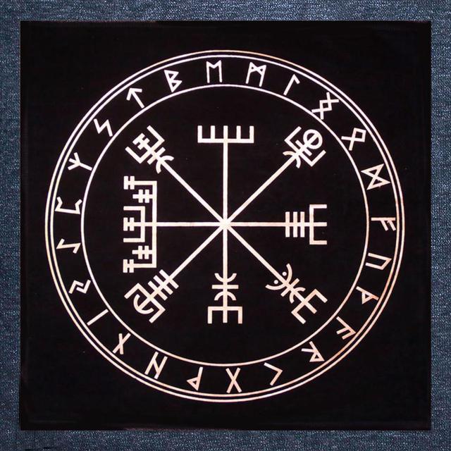 Wróżbiarstwo Tarot - obrus ołtarz, tkanina pogańska koło roku astrologiczne, tkanina do gier planszowych - Wianko - 6