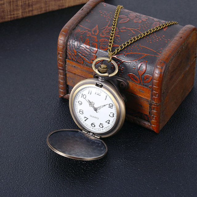 Vintage Steampunk Style Retro tarcza zegarka kieszonkowego naszyjnik, duży rozmiar - Wianko - 3