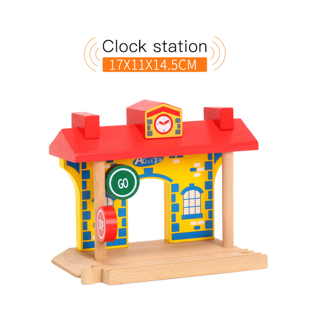 Montażowy zestaw drewnianego pociągu DIY - akcesoria do ręcznego składania, kompatybilne z małymi pociągami, edukacyjne zabawki do wczesnej nauki dla dzieci - Wianko - 27