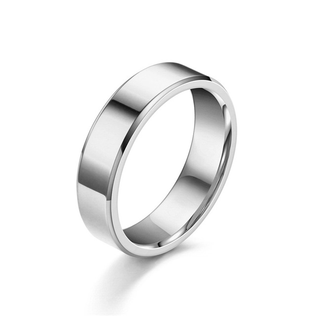Męskie pierścionki ślubne ze stali nierdzewnej o klasycznym designie, szerokość 8mm, czarne - Wianko - 2