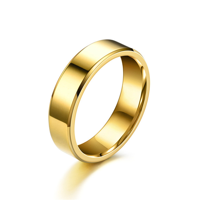 Męskie pierścionki ślubne ze stali nierdzewnej o klasycznym designie, szerokość 8mm, czarne - Wianko - 3