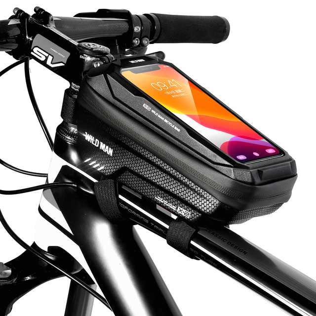 Torba rowerowa WILDMAN na telefon z ekranem dotykowym i wodoodporną przednią ramą - Wianko - 19
