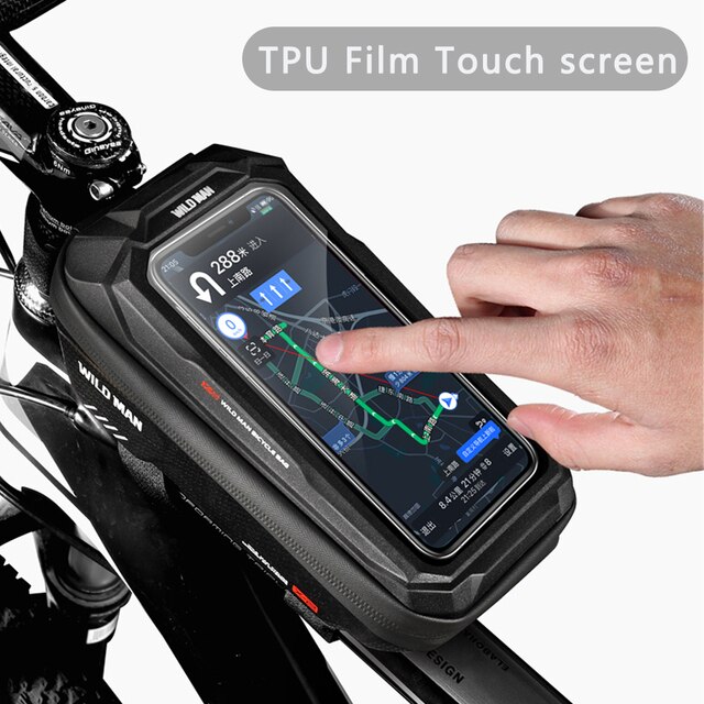 Torba rowerowa WILDMAN na telefon z ekranem dotykowym i wodoodporną przednią ramą - Wianko - 22