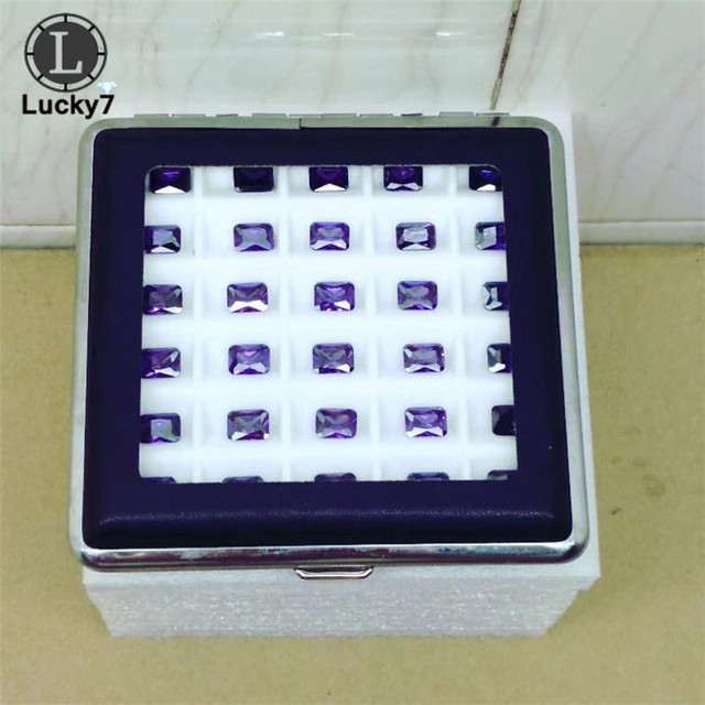 Czarna kasetka na biżuterię ze skóry PU z diamentowym wzorem i metalowym pudełkiem - organizator przechowywania z 30 siatkami dla kamieni - Wianko - 10