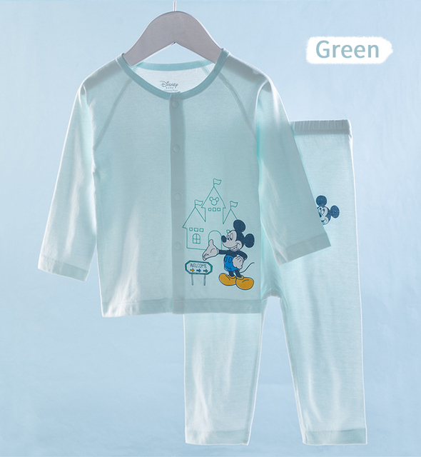 Zestaw piżam Disney dla dzieci: spodnie z motywem bajkowym, bawełniana bielizna nocna dla chłopców i dziewczynek - Wianko - 15