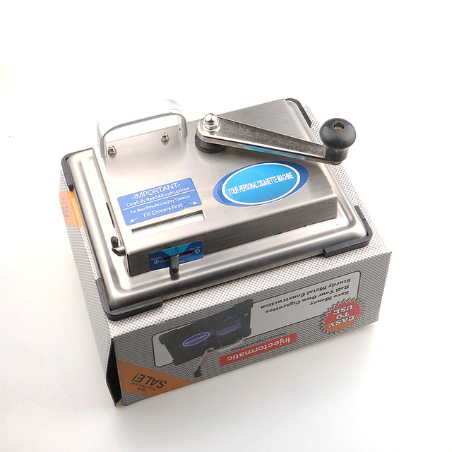Ręczne urządzenie do zwijania papierosów – maszyna do papierosów DIY 8mm, czarno-srebrna korba, akcesoria do palenia - Wianko - 9