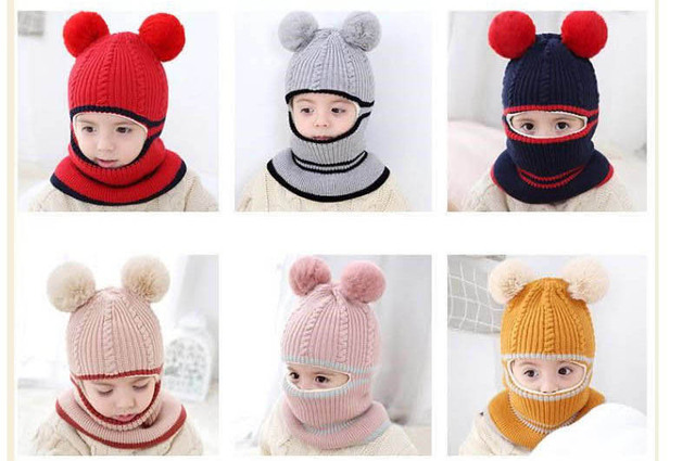 Czapka dziecięca zimowa dziewczynka kreskówka, dziania kapelusz dzieci polar, zagęścić kapelusz chłopców, 2-6 lat - Wianko - 4
