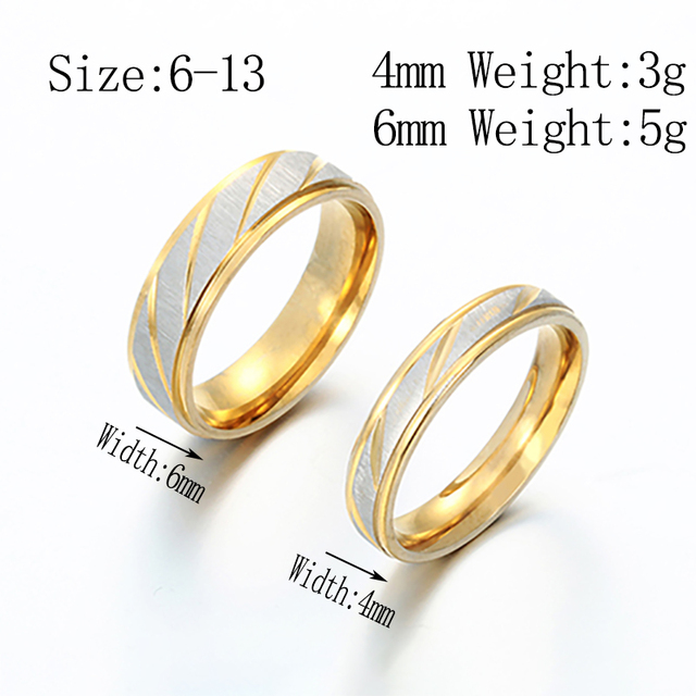 Wygrawerowane pierścienie ze stali tytanowej Acheerup dla pary - personalizowane pierścionki ślubne - Wianko - 7