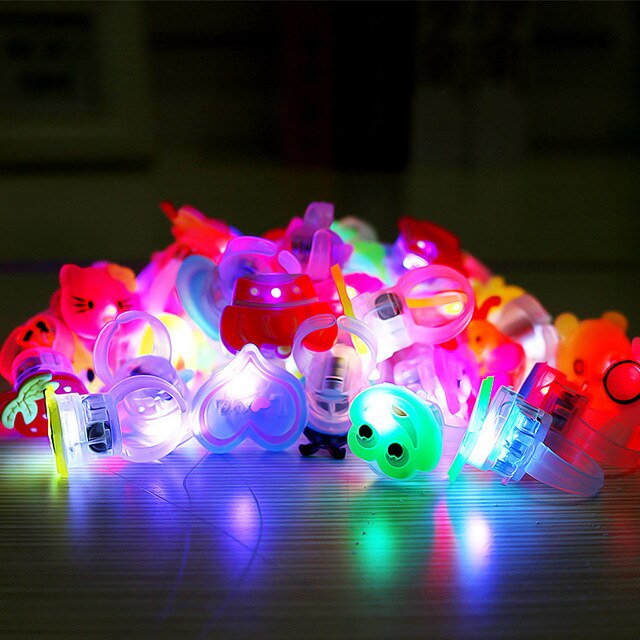 Lampka nocna zegarek ledowy do dekoracji świątecznych 5 sztuk, zabawka dla dzieci, bransoletki świecące diodami ledowymi w kolorach Cartoon Party - Wianko - 14