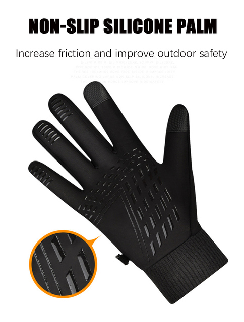 Jesienne zimowe narciarskie rękawice outdoorowe - touch screen, wodoodporne, wiatroszczelne, ciepłe, polarowe, termiczne - Wianko - 6