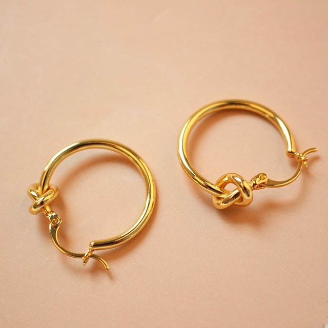 Kolczyki Hoop, 2 sztuki, pozłacane 18-karatowym złotem, dla kobiet. Modne, proste kolczyki w kształcie koła. Dodatek biżuteryjny - Wianko - 16