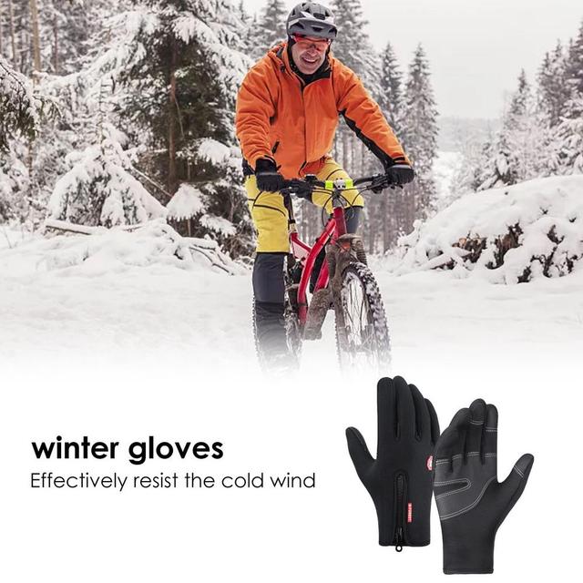 Rękawice narciarskie męskie z ekranem dotykowym, ciepłe, wodoodporne, wiatroodporne, antypoślizgowe - Wianko - 2