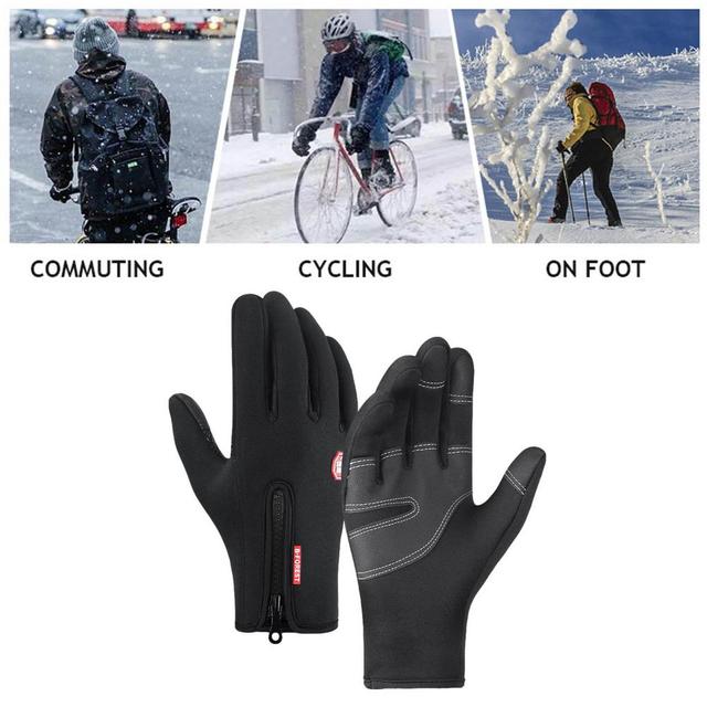 Rękawice narciarskie męskie z ekranem dotykowym, ciepłe, wodoodporne, wiatroodporne, antypoślizgowe - Wianko - 6