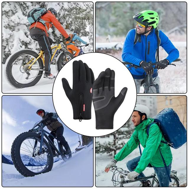 Rękawice narciarskie męskie z ekranem dotykowym, ciepłe, wodoodporne, wiatroodporne, antypoślizgowe - Wianko - 3
