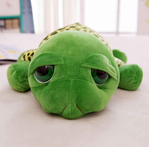 Pluszowy żółw wojskowy Śliczne Zielone Zwierzątko z duzymi miękkimi oczami -  zabawka dla dzieci - Wianko - 5