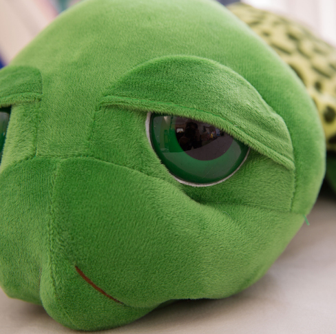 Pluszowy żółw wojskowy Śliczne Zielone Zwierzątko z duzymi miękkimi oczami -  zabawka dla dzieci - Wianko - 4