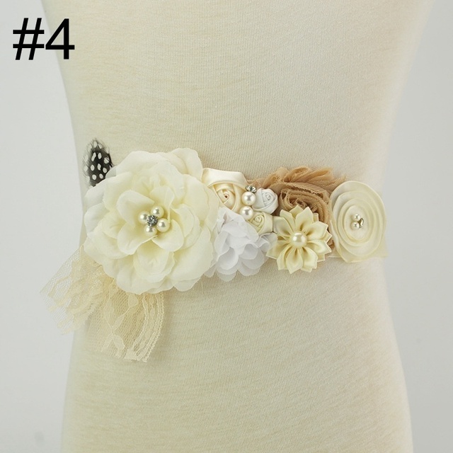 Ręcznie robione wielokątne szarfy kwiatowe dla eleganckich kobiet - wysokiej jakości pasy dekoracyjne do sukienek - Wianko - 8